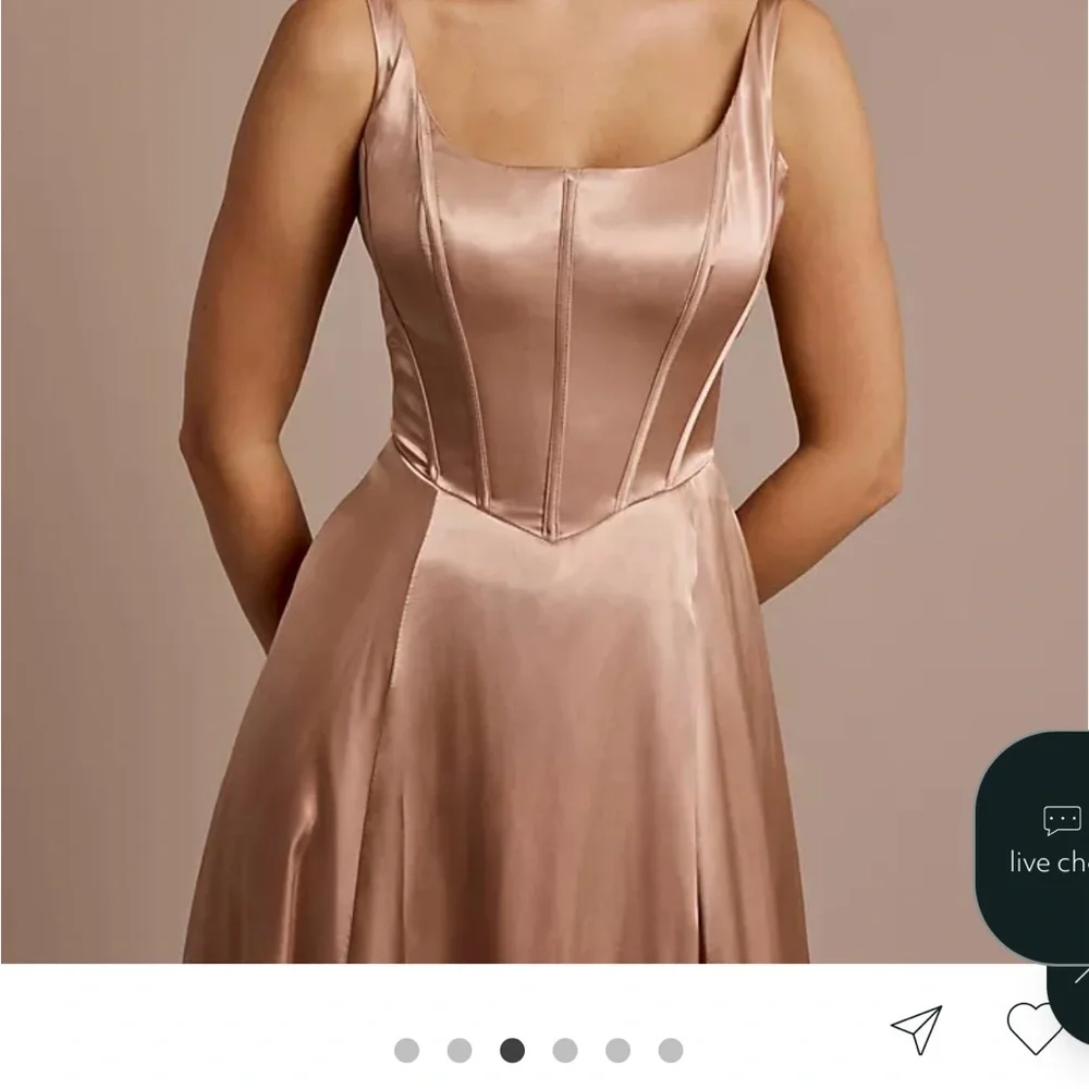 David's Bridal GALINA SIGNATURE
Charmeuse Basque Waist Tank Dress - Picture 4 of 11
